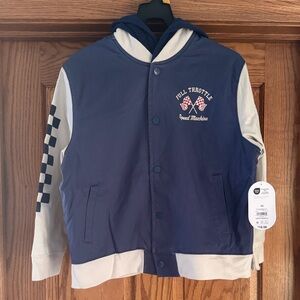 Kids Blue and Cream bomber Jacket